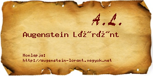 Augenstein Lóránt névjegykártya