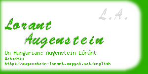 lorant augenstein business card